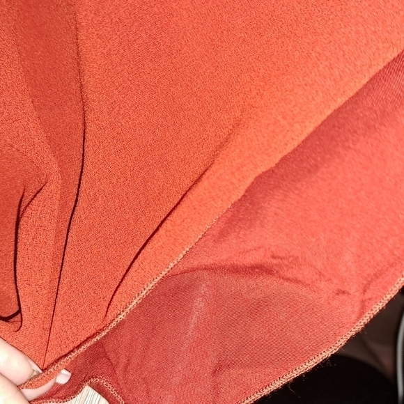 NWT See by Chloe Boho Earthy Red georgette dress with gathered collar. - Picture 15 of 15